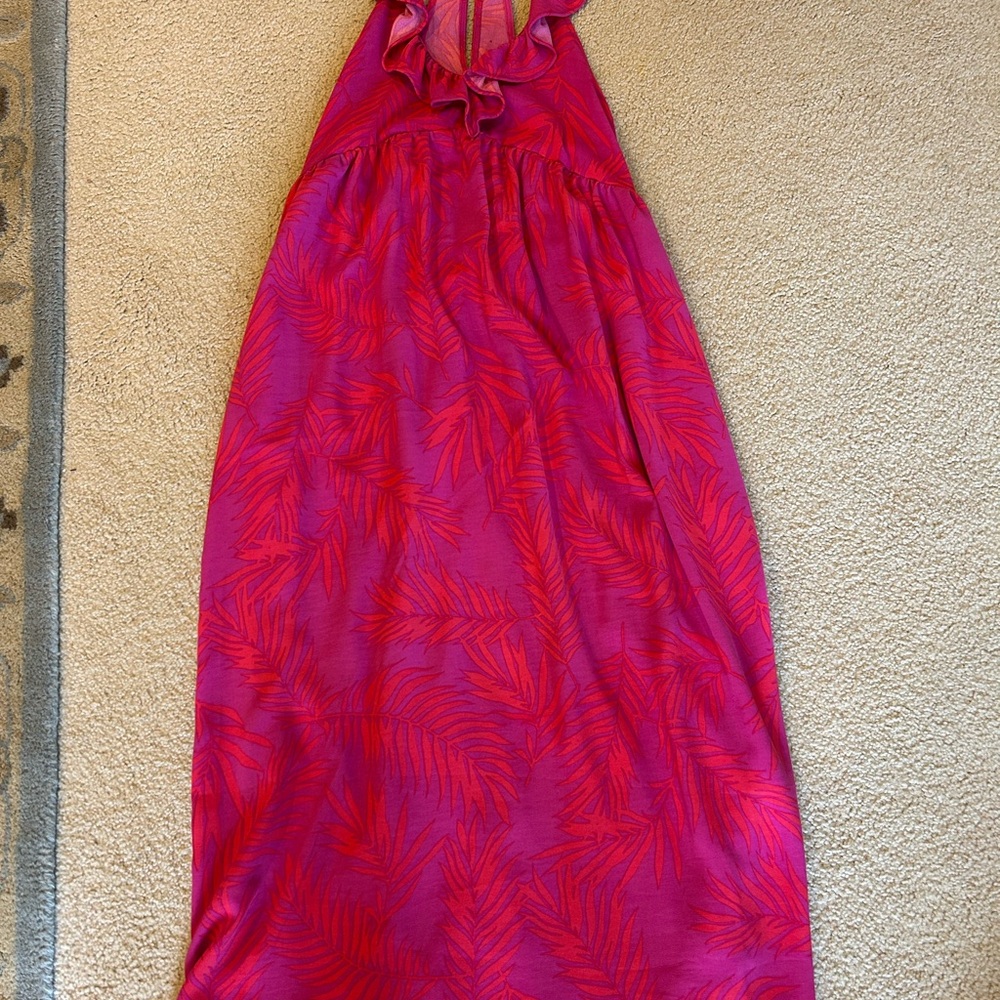 Gibson Pink and Red Patterned Halter Top